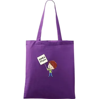 Nákupní taška Skvělá ségra holčička - Taška bavlněná - 42 x 38 cm ( Fialová )