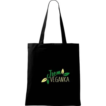 Jsem vegan / veganka - Taška bavlněná - 42 x 38 cm ( Černá )