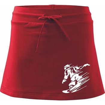 Dámská sukně Rychlý snowboardista - Sportovní sukně - two in one - S ( Červená )