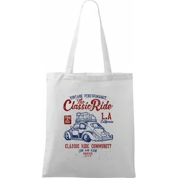 The Classic Ride - Taška bavlněná - 42 x 38 cm ( Bílá )