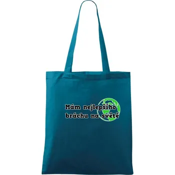 Mám nejlepšího bráchu na světě - Taška bavlněná - 42 x 38 cm ( Petrolejová )