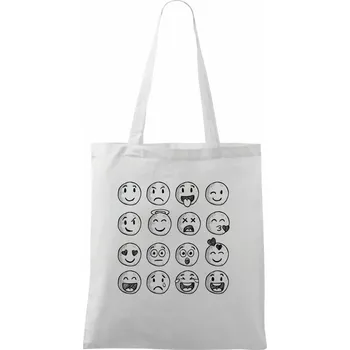 Všechny moje nálady - Taška bavlněná - 42 x 38 cm ( Bílá )