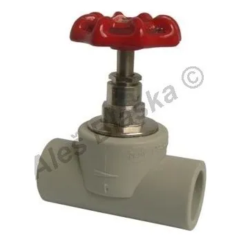 Ventil PPR ventil uzavírací s kovovým kolečkem tvarovka plastová navařovací - 20 PPR6250