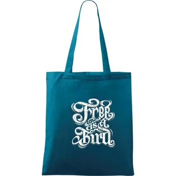 Free as a bird - Taška bavlněná - 42 x 38 cm ( Petrolejová )