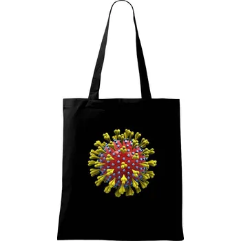 Nákupní taška Corona virus - korona virus - Taška bavlněná - 42 x 38 cm ( Černá )