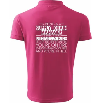 Pánská košile Being a supply chain manager - bike - Polokošile pánská Pique Polo 203 - S ( Purpurová )