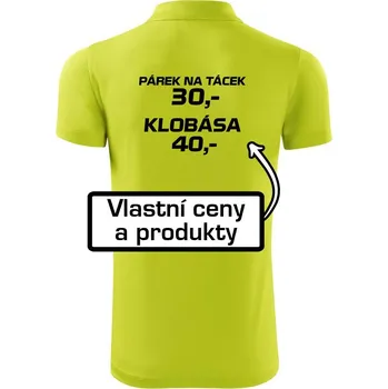 Pánská košile Párek na tácek a klobása - Polokošile Victory sportovní (dresovina) - M ( Limetková )