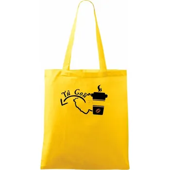 Nákupní taška Pražská kavárna tů gou - Taška bavlněná - 42 x 38 cm ( Žlutá )
