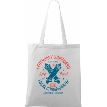 Legendary Longboard - Taška bavlněná - 42 x 38 cm ( Bílá )