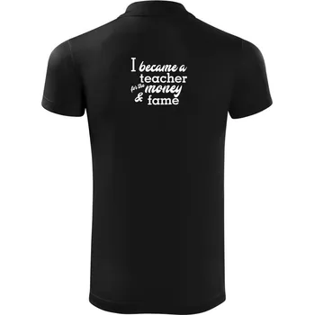Pánská košile Became a teacher - Polokošile Victory sportovní (dresovina) - 2XL ( Černá )