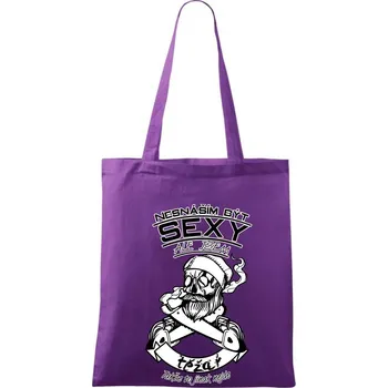 Nesnáším být sexy - těžař - Taška bavlněná - 42 x 38 cm ( Fialová )