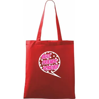 Best friends bublina - Taška bavlněná - 42 x 38 cm ( Červená )