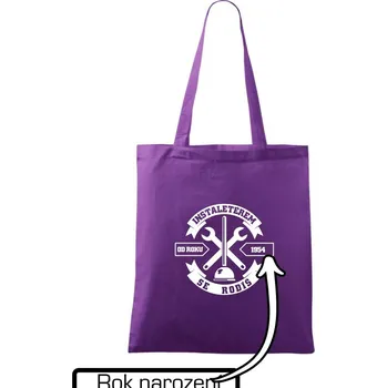instalatérem se rodíš - Taška bavlněná - 42 x 38 cm ( Fialová )