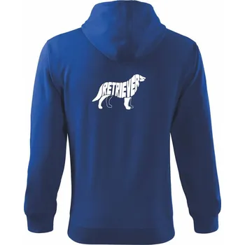 Pánská mikina Retrívr - Mikina s kapucí na zip trendy zipper - XL ( Královská modrá )