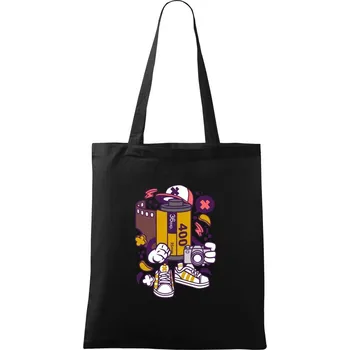 Nákupní taška Filmátor - Taška bavlněná - 42 x 38 cm ( Černá )