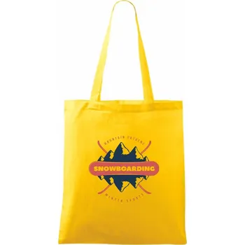 Snowboarding hory extreme - Taška bavlněná - 42 x 38 cm ( Žlutá )