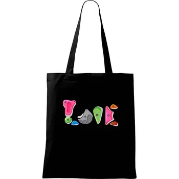 Lezení na stěně - love - Taška bavlněná - 42 x 38 cm ( Černá )