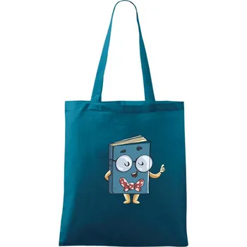 Vášnivý čtenář - Taška bavlněná - 42 x 38 cm ( Petrolejová )