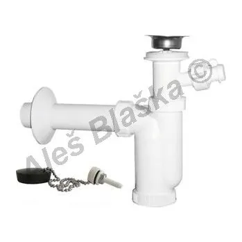 Sifon PlastBrno - ČR | EU1N441 Sifon umyvadlo nerez. miska, pračkový vývod - odpad k umyvadlu - DN40 EU1N441