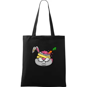 Zombie králik - Taška bavlněná - 42 x 38 cm ( Černá )