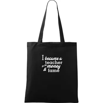 Became a teacher - Taška bavlněná - 42 x 38 cm ( Černá )
