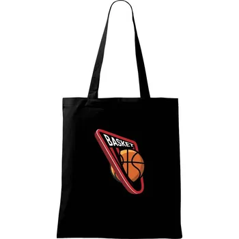 Basket logo - Taška bavlněná - 42 x 38 cm ( Černá )