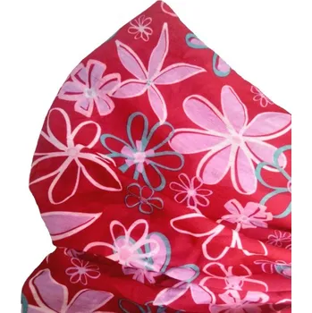 Nákrčník DAP SPORT šátek DAP Kytky, růžová/tyrkys