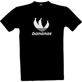 Pánská móda Tričko s potiskem Banány černé pánské