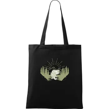 Skákající ryba pohoří - Taška bavlněná - 42 x 38 cm ( Černá )