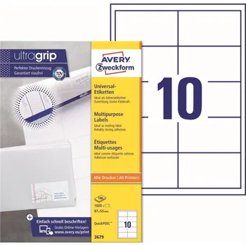 Samolepící etiketa Samolepící etikety Ultragrip 97 x 55 mm, 100 listů A4 3679