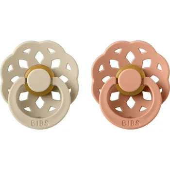 dudlíky Bibs dudlíky kaučuk 2 ks 6 m+ měsíců Boheme Vanilla-peach
