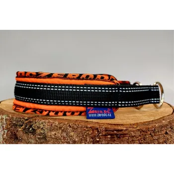 Obojek pro psa Obojek BLIZARD polostahovací ROYAL (40-45cm, neon oranžová-neon oranžová)