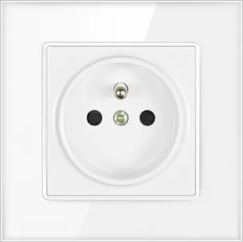 Elektrická zásuvka Max Zásuvka jednoduchá skleněná V05