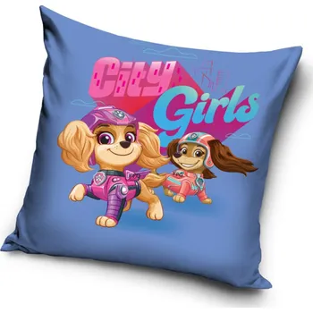 Povlak na dekorativní polštářek Carbotex Tlapková Patrola povlak na polštářek 40 x 40 cm