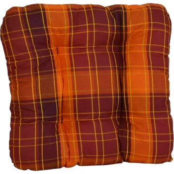 Podsedák Podsedák na židli foukaný se šňůrkou - 40 x 40 - oranžovočervená kostka - 1 ks