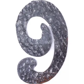 Domovní cedule Domovní číslo 9 pokované, velikost 130 mm, tl. 4 mm