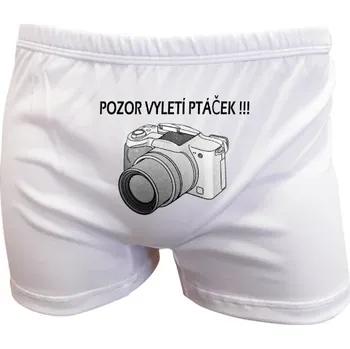 Trenýrky Trenýrky s potiskem Pozor vyletí ptáček pánské