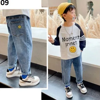 Chlapecké kalhoty Chlapecké džínové kalhoty bez zapínání na gumu Varianta: 09, Velikost: 100-110 cm (4-5 let)