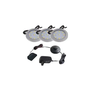 Nábytkové kování LED ORBIT XL sada 3 x svietidlo, . chrom