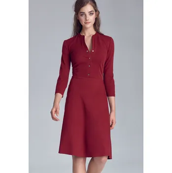 Dámské šaty Glara Dámské šaty s patentky 557360 vínová M