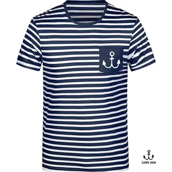 CarpediemBoat Pruhované námořnické triko navy/white Velikost: L