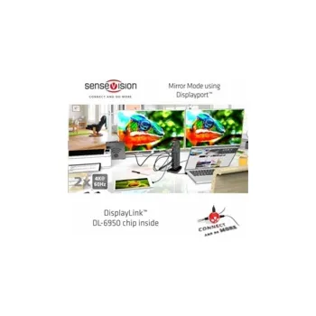 USB hub Club3D Dokovací stanice USB-A nebo USB-C Dual Display 4K60Hz (6x USB 3.0/2x DP/Ethernet/USB-B/2x audio)