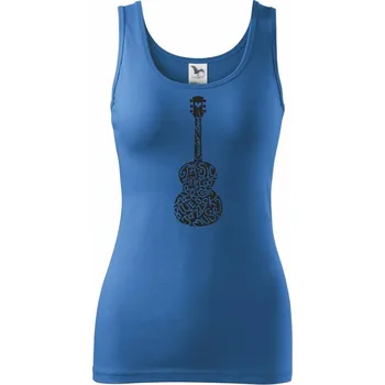 Dámské oblečení Kytara - názvy hudebních stylů - Dámské tílko - L ( Azurově modrá )