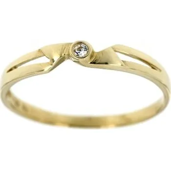 Prsten Zlatnictví U Kostela Dámský prsten s bílým zirkonem 1178B 61 2900-20148608