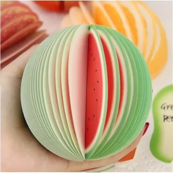 Poznámkový blok v netradičním provedení - meloun