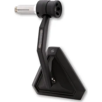 Zrcátko pro motocykl Zrcátko na konec řidítek Highsider "TETRA" s LED blinkrem, černé matné