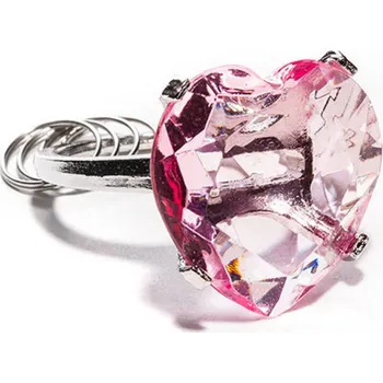 Přívěsek Přívěsek diamant srdce - růžový