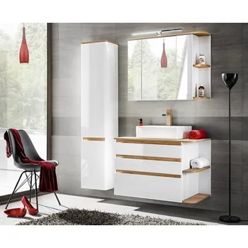 Koupelnový nábytek Koupelnová sestava PLATINUM, umyvadlo: s umyvadlem MAGIC WHITE 50