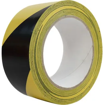 Výstražná páska Ekonomická bezpečnostní páska na podlahu černo-žlutá