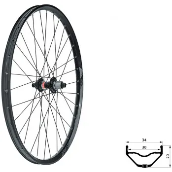 Zapletené kolo Zapletené kolo zadní KLS VALOR 3 DSC R, 28/29", black